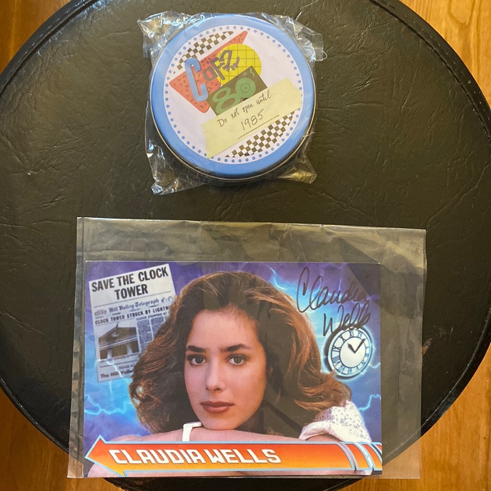 BACK TO THE FUTURE Claudia Wells Autograph Print and Coaster set